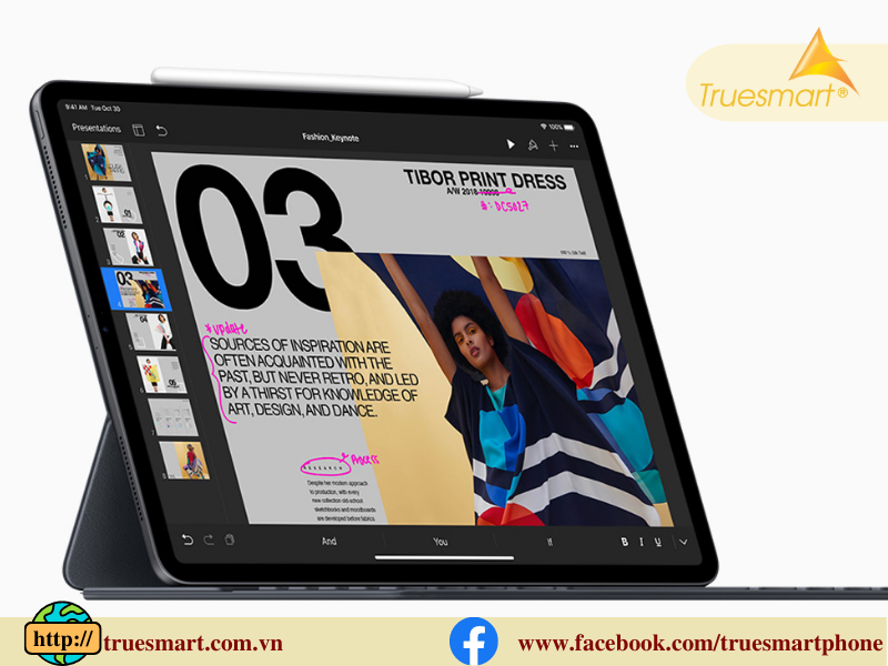 Màn hình chất lượng, hiển thị hình ảnh sắc nét của iPad Pro 2018