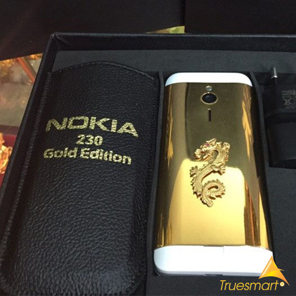 Nokia 230 gắn rồng mạ vàng độc đáo