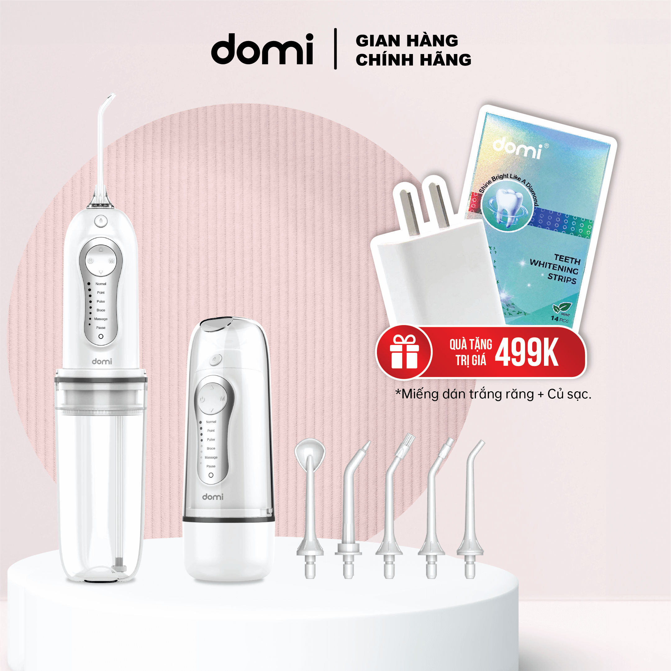 Tăm nước Domi DM823 Pro giúp người dùng làm sạch răng miệng hiệu quả hơn